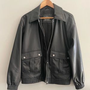 Levi's Faux Leather Dad Bomber Jacket